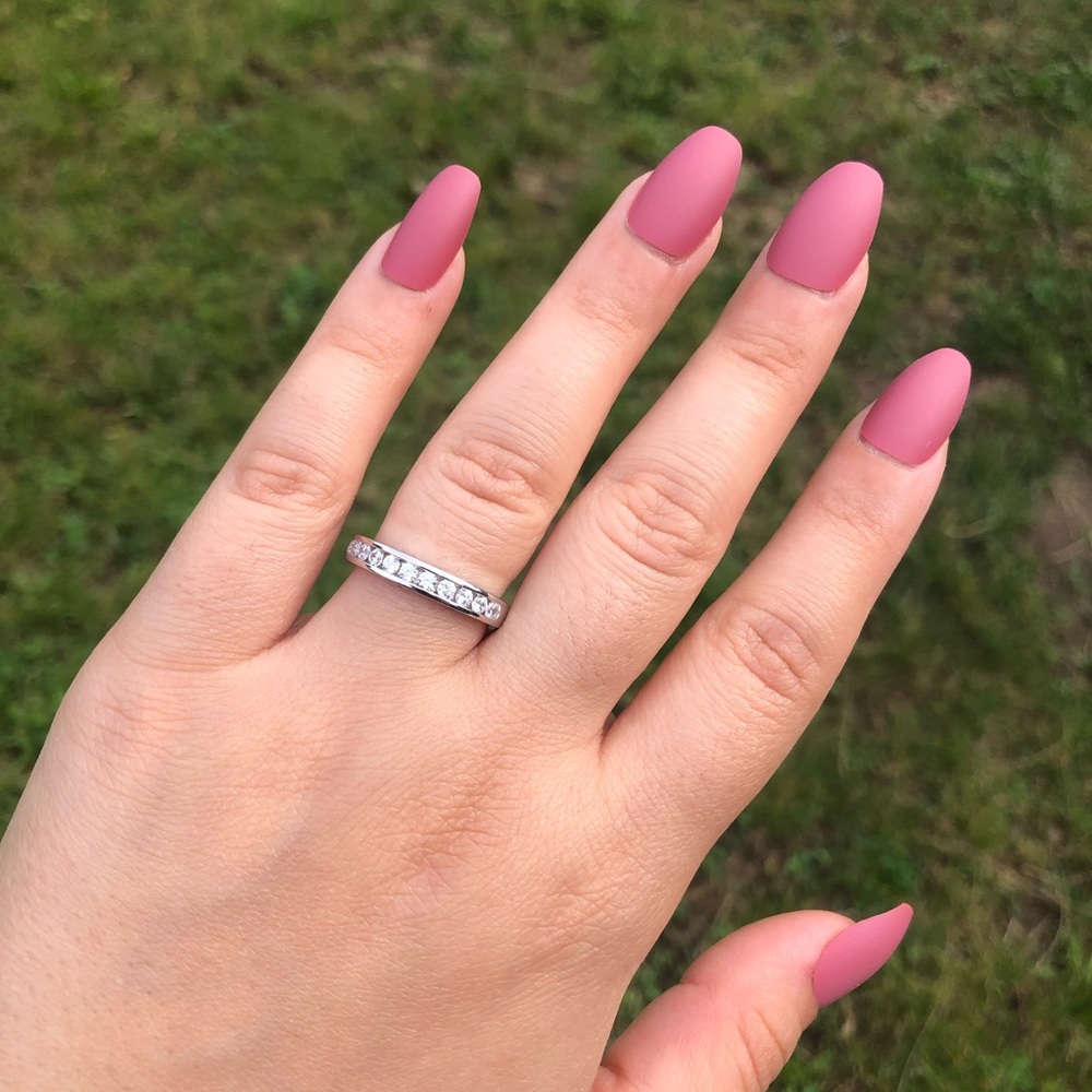 HOST PICK🏅 925 Sterling Silver Unisex CZ Eternity Band - Picture 3 of 13